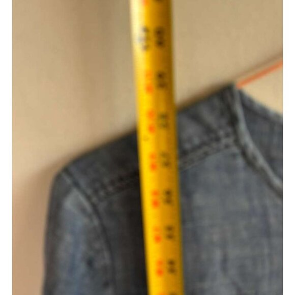 Trina Turk Womens Denim Jumpsuit Blue Chambray Romper Utility One Piece Size 6 - Picture 10 of 13